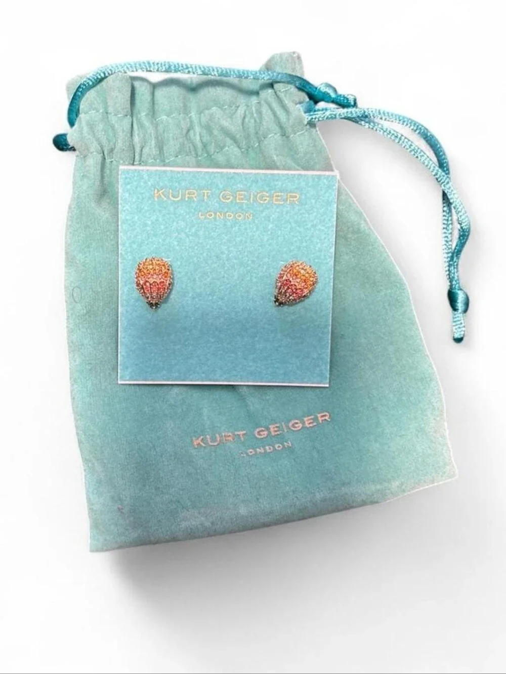 Kurt Geiger Rainbow Eagle Head Earrings Nwb $68 Retail - Picture 1 of 7